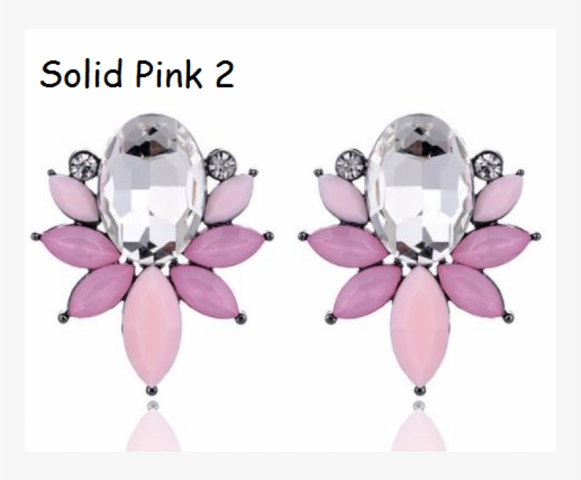 Crystal Opal Stone Stud Earrings Golden Fish Design - Earrings, transparent png download