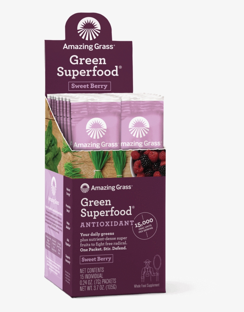 Amazing Grass Antioxidant Sweet Berry Green Superfood, - Amazing Grass Green Superfood Antioxidant, transparent png download
