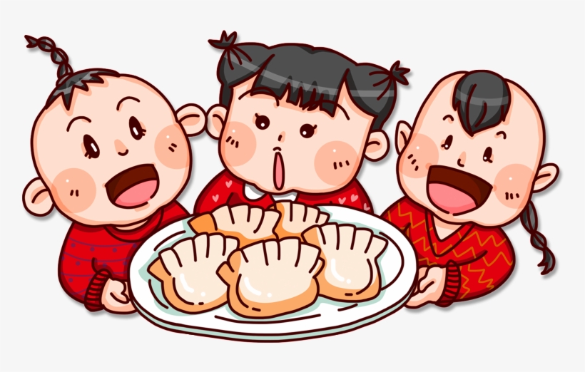 Hand Painted Cute Cartoon Children S Decorative - 祝福 语 冬至 2019, transparent png download