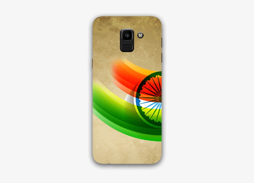 India Tricolor With Ashok Chakra Samsung J6 Mobile - Mobile Phone, transparent png download