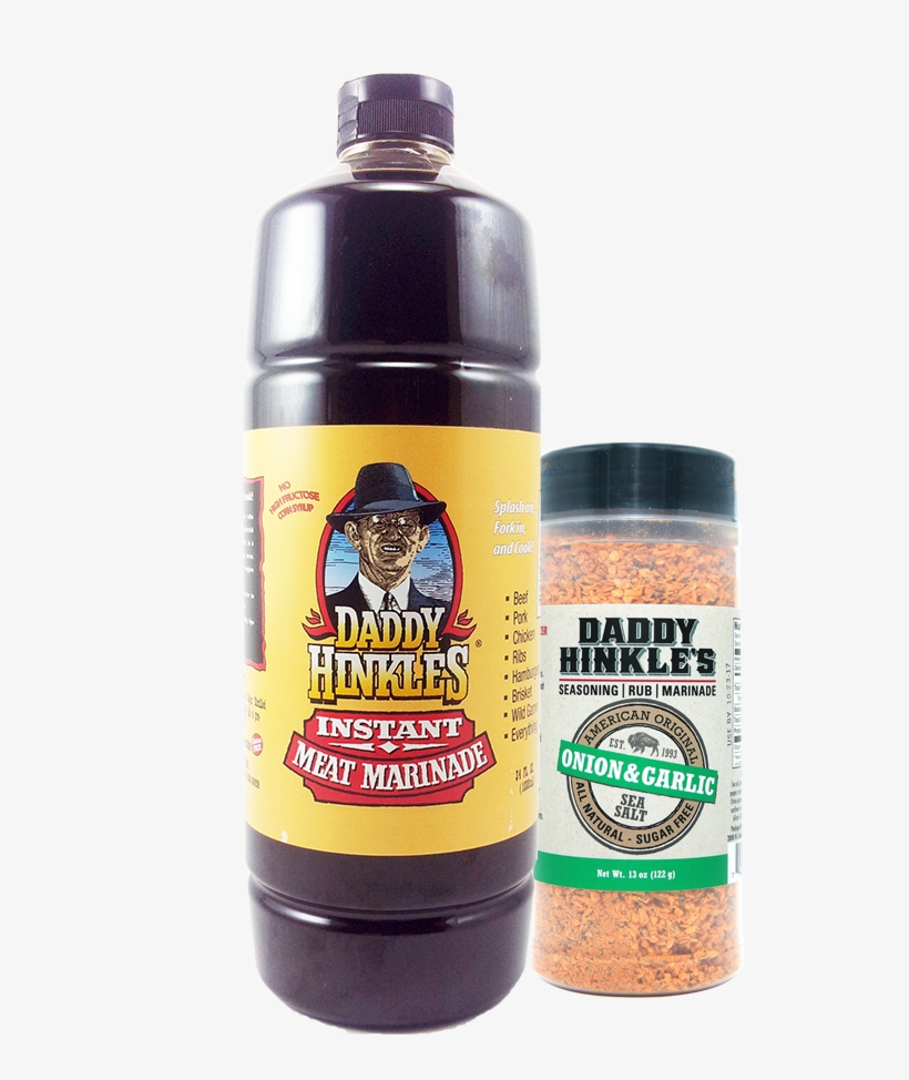 Daddy Hinkle's Quart & 13oz Shaker Onion & Garlic - Bottle, transparent png download