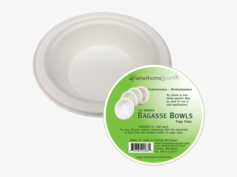 Transitions2earth Biodegradable/ Compostable 12 Oz - Bowl, transparent png download