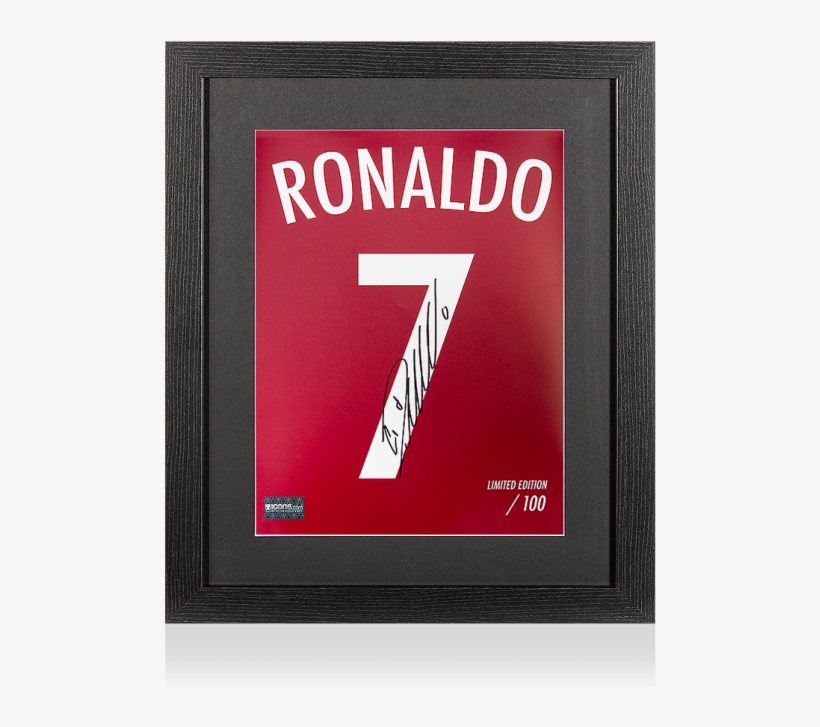 Cristiano Ronaldo Signed Portugal Shirt Print In Black - Manchester United F.c., transparent png download