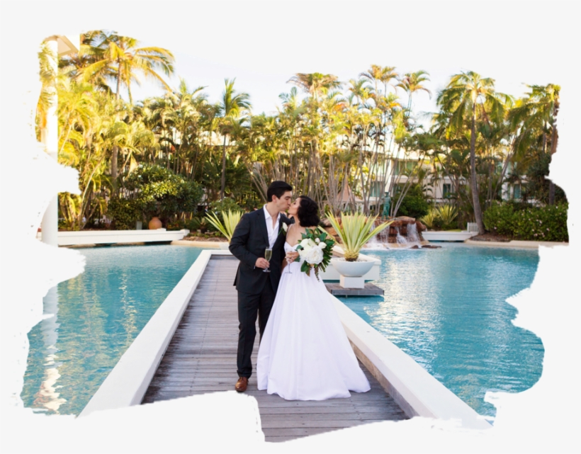 Married Couple At Resort - Wedding Reception, transparent png download