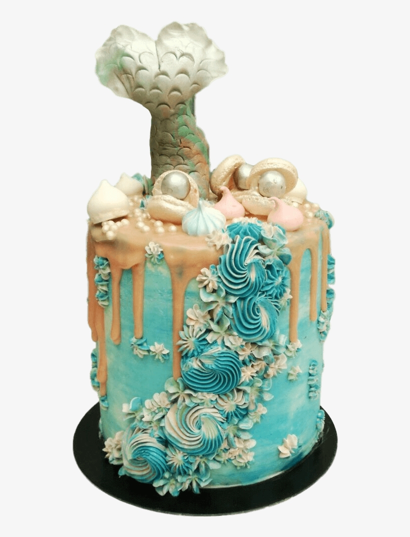 Mermaid Cake - Mermaid Cakes, transparent png download