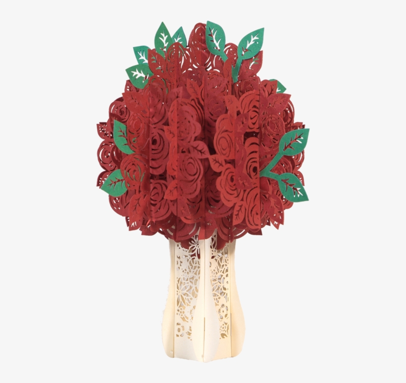 Roses Valentines Day Pop Up Card - Artificial Flower, transparent png download