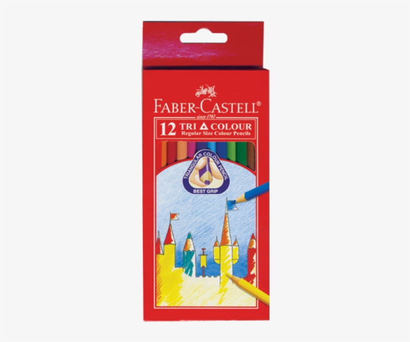 Faber Castell 12 Tri Colour Pencils, transparent png download