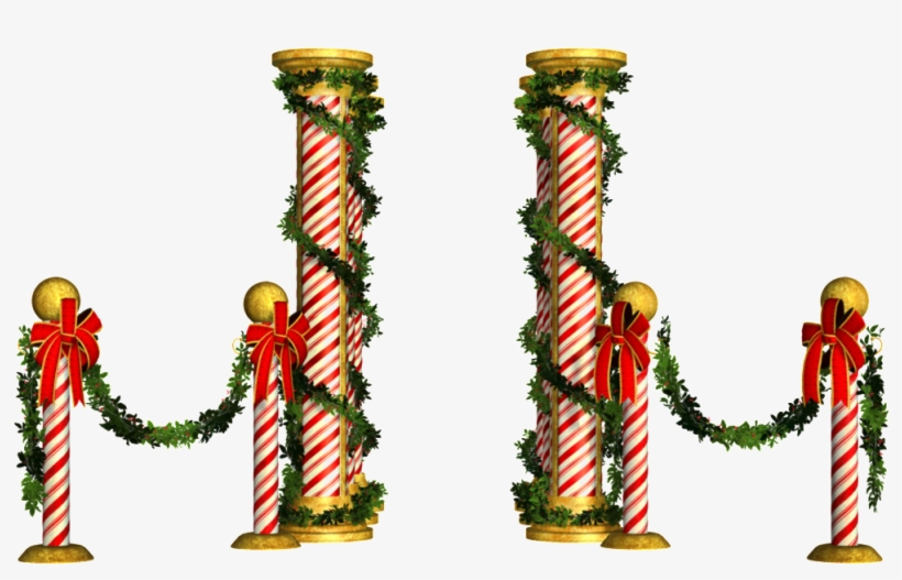 Christmas Railing Transparent - Pillar Decoration For Christmas, transparent png download