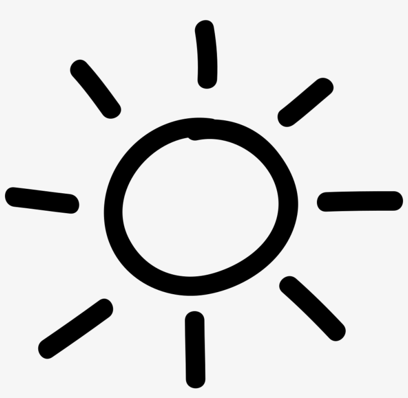 Sun Hand Drawn Symbol Comments - Hand Drawn Sun Png, transparent png download