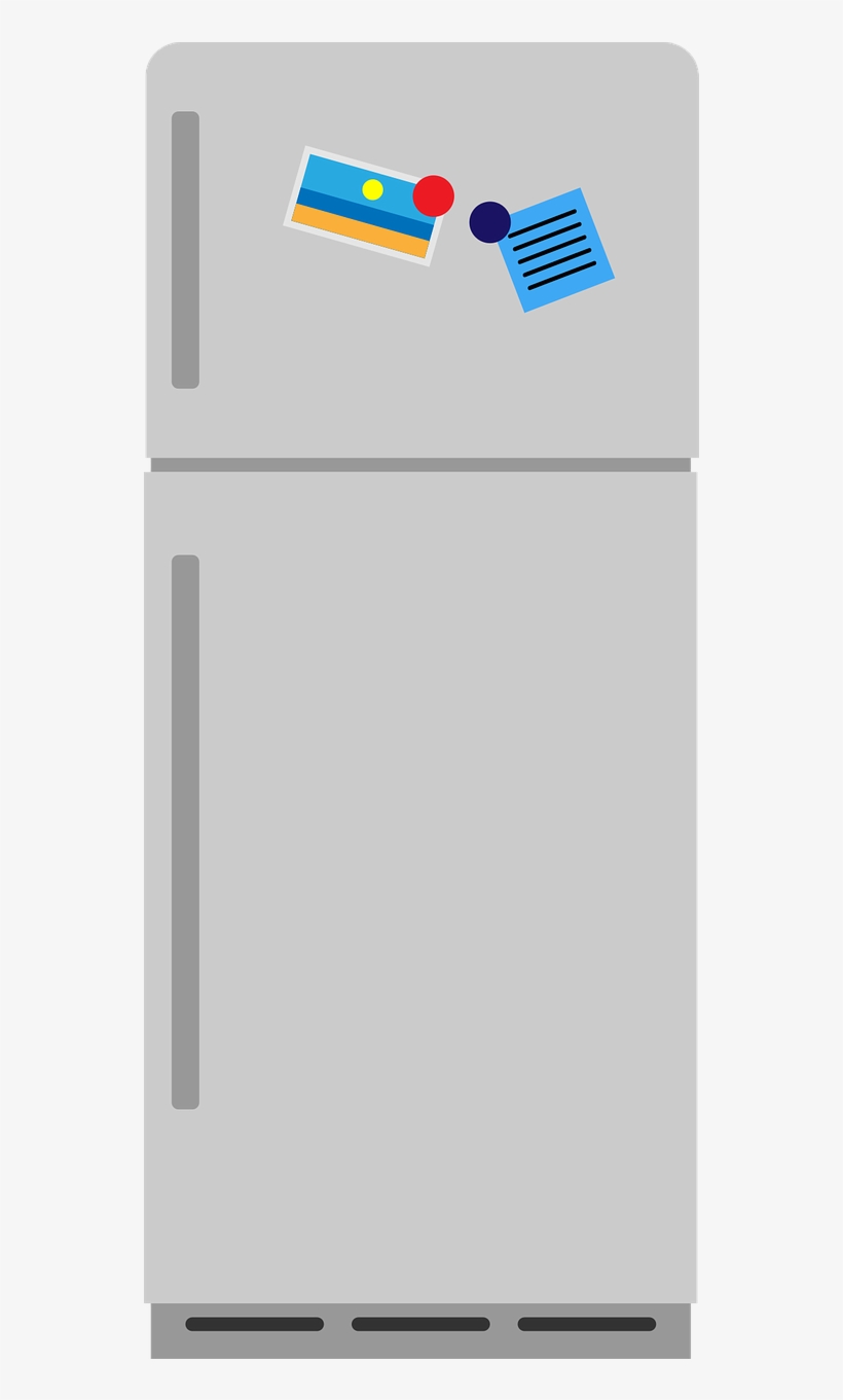 Fridge With Freezer Icon - Vector Fridge Graphic, transparent png download