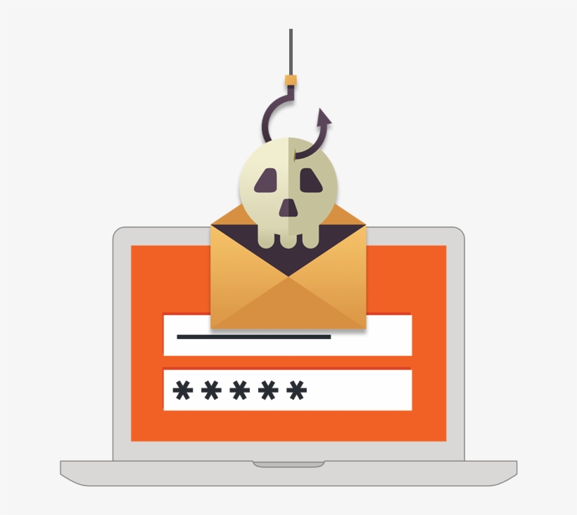 Illustration Of Skull In A Folder Over A Laptop Computer - Graphic Design, transparent png download