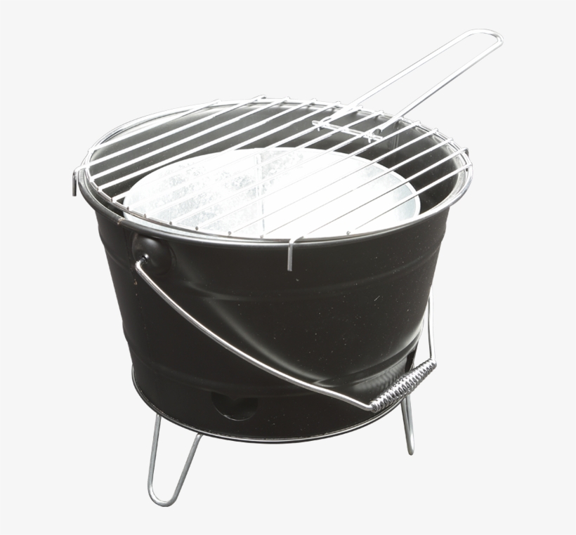 Picture Of Portable Bbq Picnic Bucket Grill - Outdoor Grill Rack & Topper, transparent png download