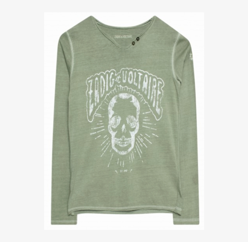 Zadig & Voltaire Kids T-shirt Boxer Skull - Long-sleeved T-shirt, transparent png download