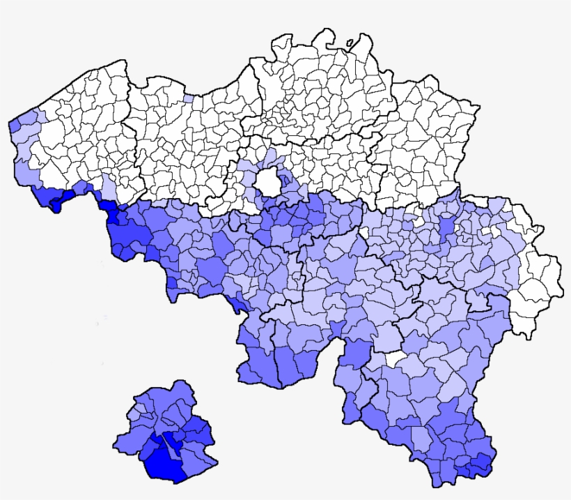 Percentage Fransen Per Belgische Gemeente - Main Cities In Belgium, transparent png download