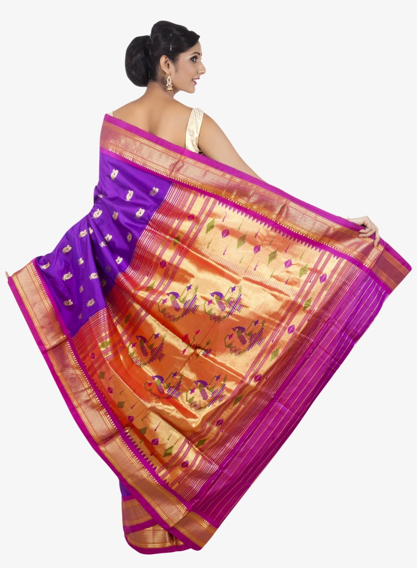 Indian Wedding Girl Png Image - Paithani Saree Images Png, transparent png download