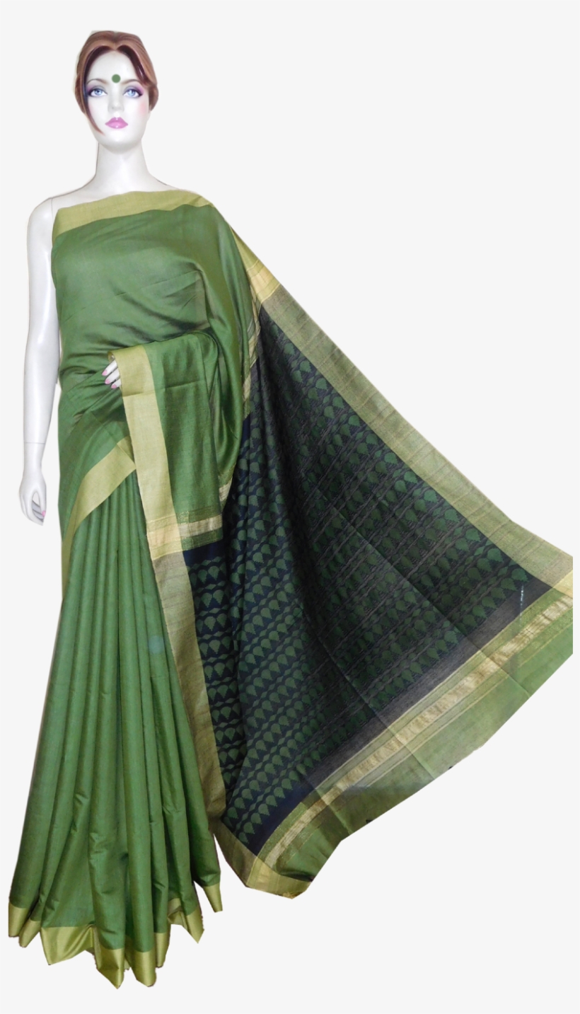 Handwoven Bhagalpuri Kotta Silk Saree - Silk, transparent png download
