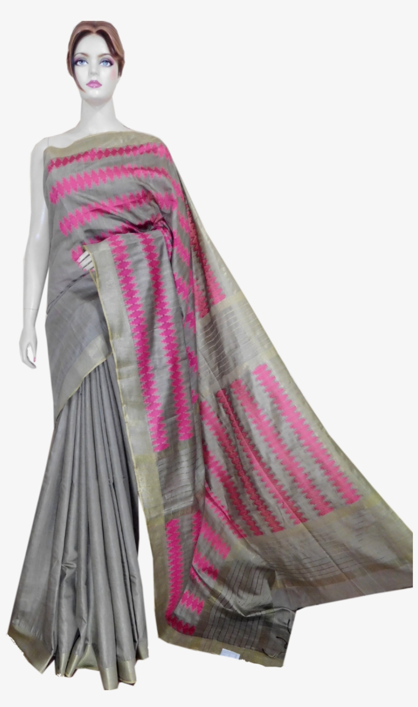 Traditional Handwoven Cotton Silk Jacquard Pattern - Silk, transparent png download