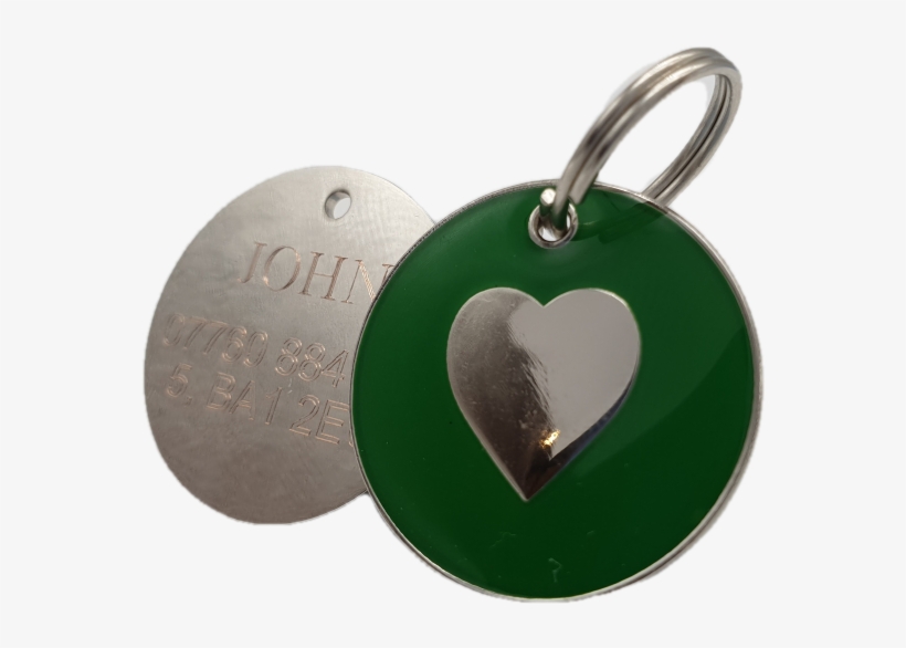 Green Heart Shape - Locket, transparent png download