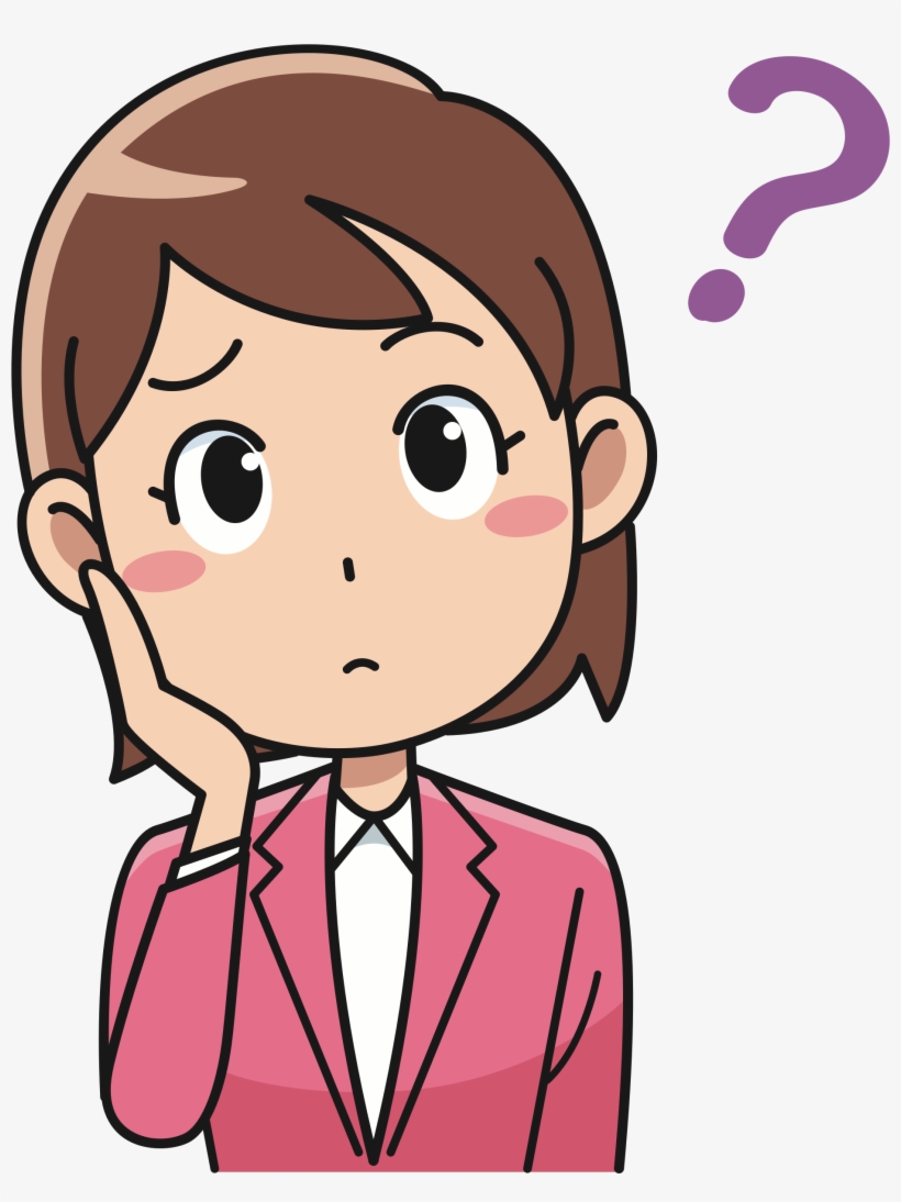 Woman Girl Clip Art - Thinking Woman Cartoon Png, transparent png download