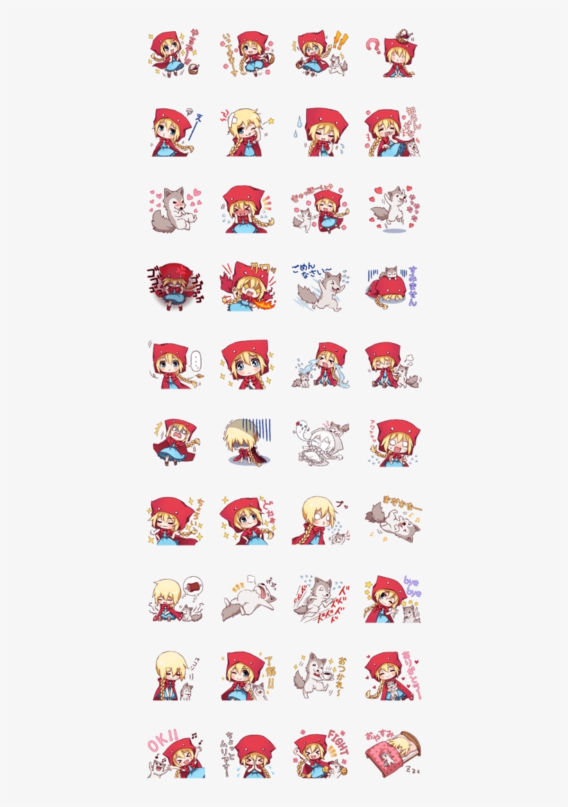 Akazukin Little Red Riding Hood - Line スタンプ 赤 ずきん, transparent png download