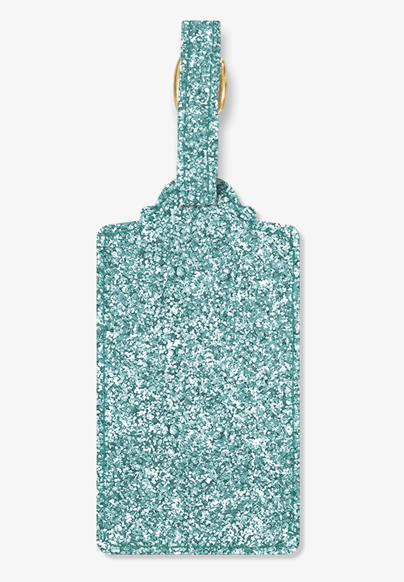 Aqua Glitter Luggage Tag - Garment Bag, transparent png download