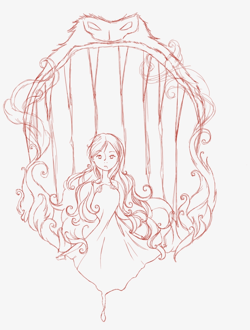 The Little Red Riding Hood Sketch Png Image Transparent Png Free Download On Seekpng