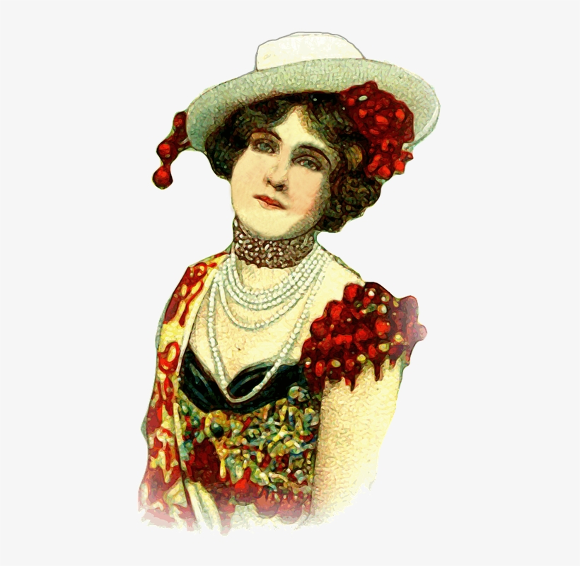 Woman, Lady, Vintage, Girl, Fashion, Female, Beauty - Illustration, transparent png download