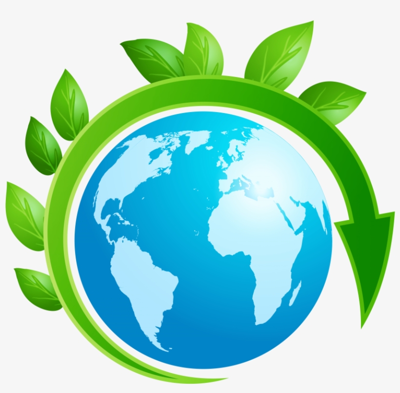 Free Png Download Earth Planet With Leaves Clipart - World Map, transparent png download