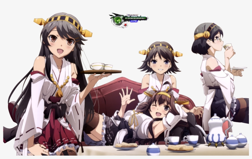 Chrono Trigger Anime Wallpaper - Kancolle Kongou Sisters, transparent png download