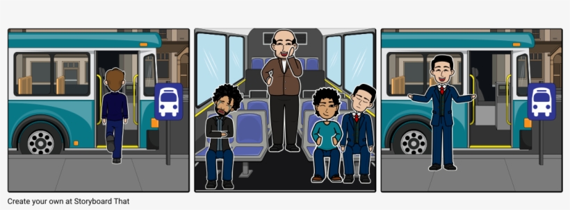 Suit Guy On Bus - Descripcion De Una Situacion, transparent png download