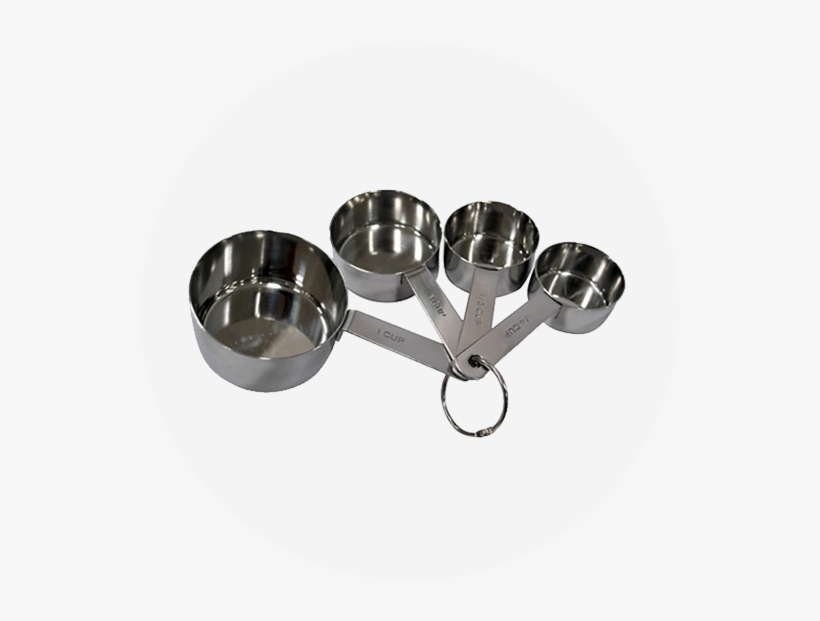 Stainless Steel Mixing Measuring Cup Set - Circle, transparent png download