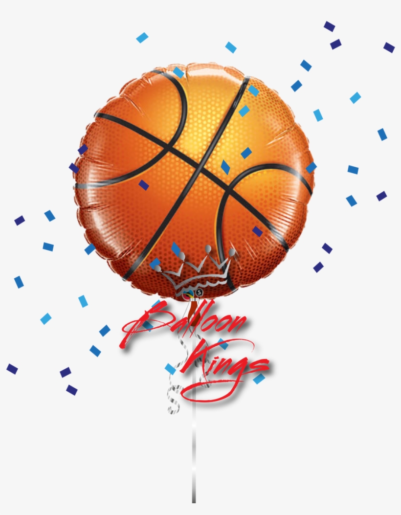 Large Basketball - Basketball Foil Balloon, transparent png download