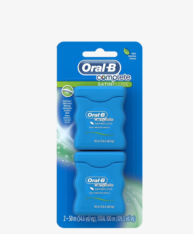 Oral B Complete Satin Floss Mint - Best Dental Floss, transparent png download