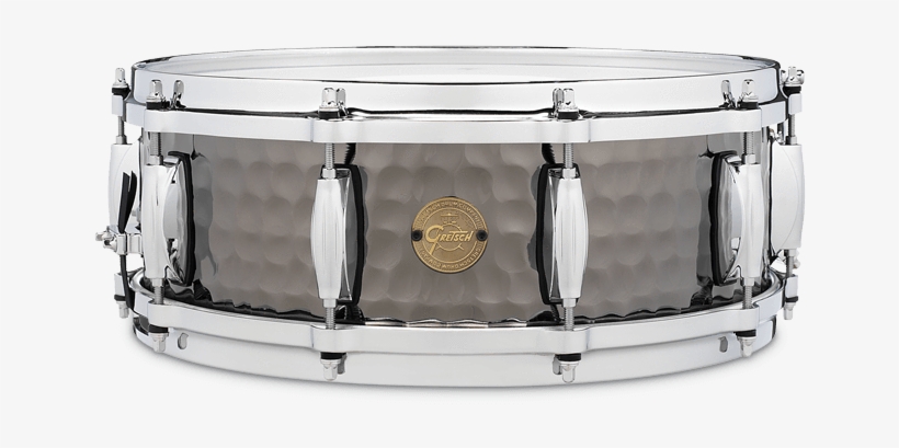 Gretsch Hammered Black Steel Snare Drum - Snare Drum, transparent png download