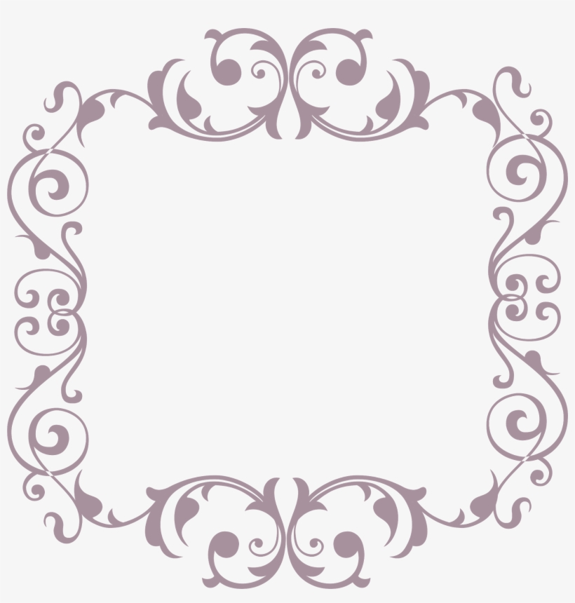 Scrollwork Cross Frame Clipart - Moldura Arabesco Retangular Png, transparent png download