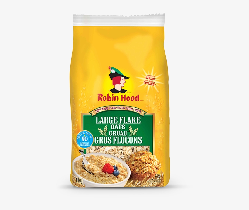 Robin Hood® Large Flake Oats - Quaker Large Flake Oats, transparent png download