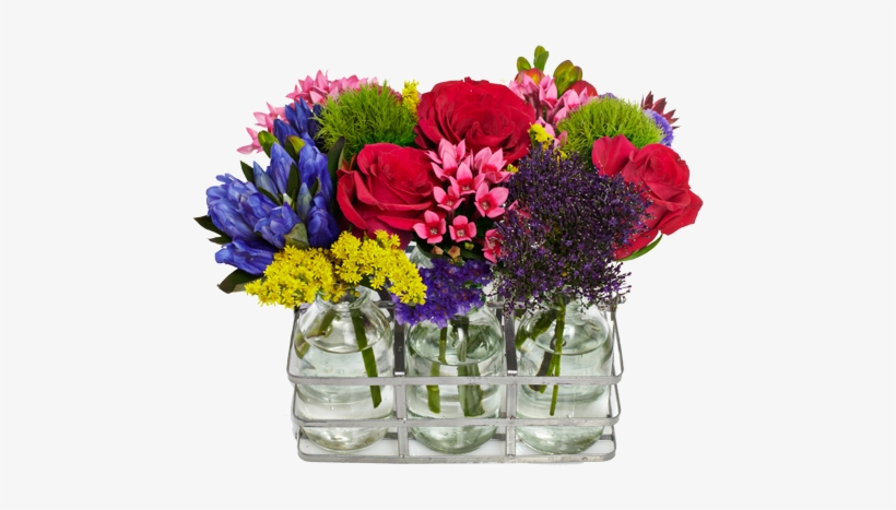 Set Of 6 Milk Bottles - Bouquet, transparent png download