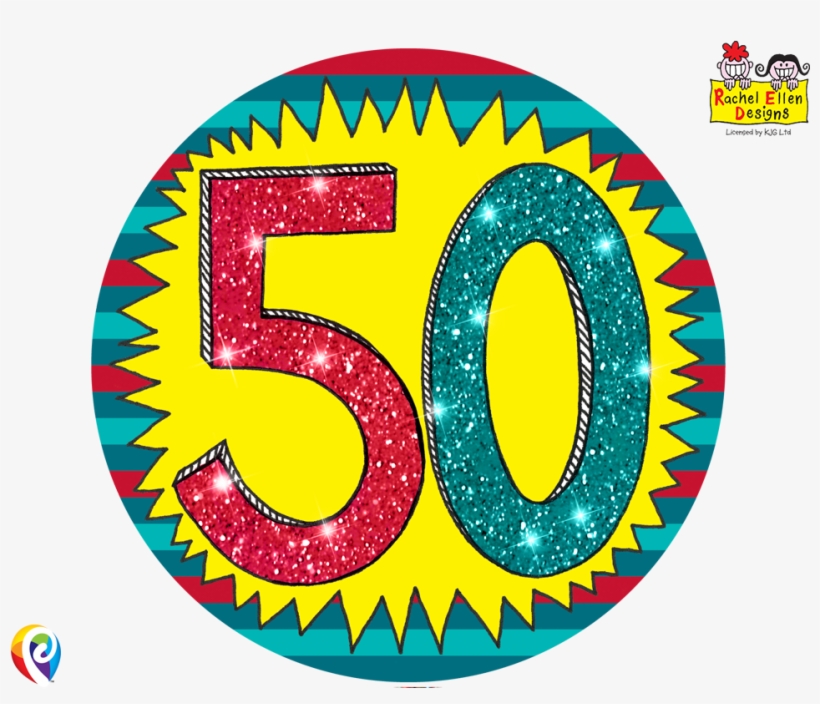 12cm Rachel Ellen Age 50/50th Birthday Multi Colour - Circle, transparent png download