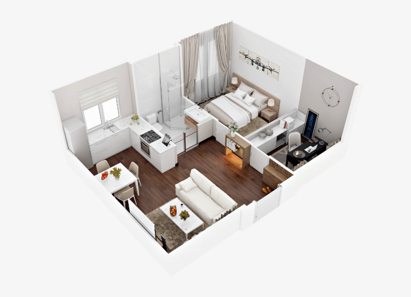 3d Floor Plan Png, transparent png download