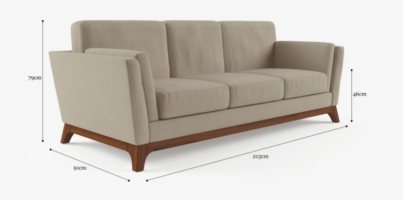 John 3 Seater Sofa - Studio Couch, transparent png download