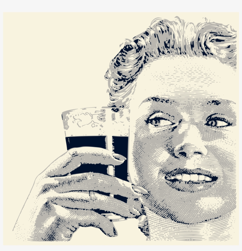 This Free Icons Png Design Of Happy Woman Drinking, transparent png download