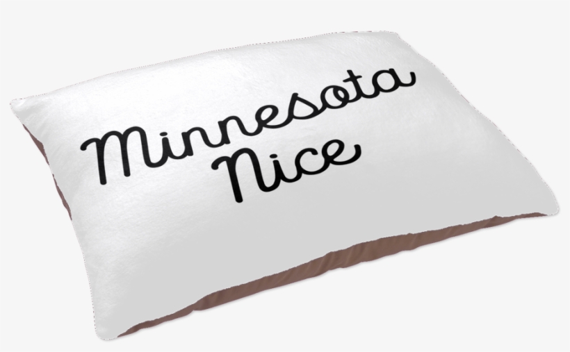 Minnesota Nice Script Pet Bed In White And Black Side - Throw Pillow, transparent png download