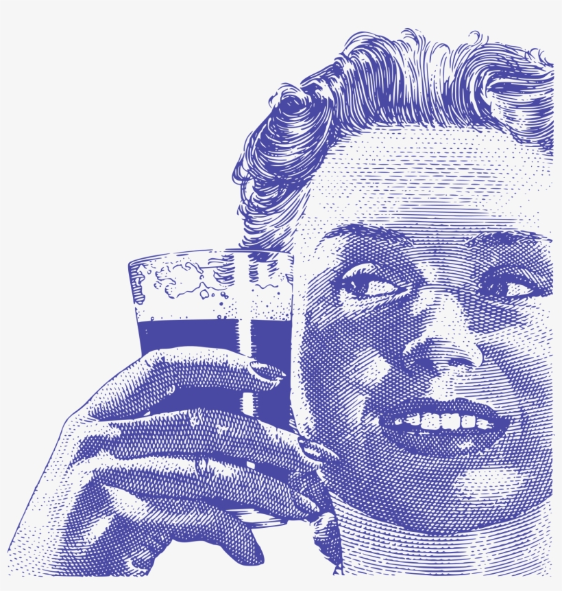 This Free Icons Png Design Of Happy Woman Drinking, transparent png download