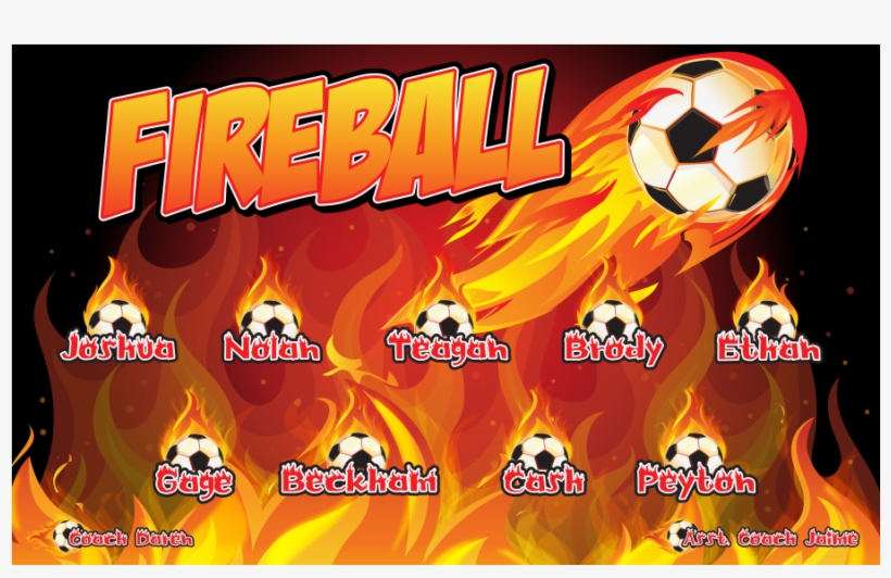 3'x5′ Vinyl Banner Fireball - Graphic Design, transparent png download