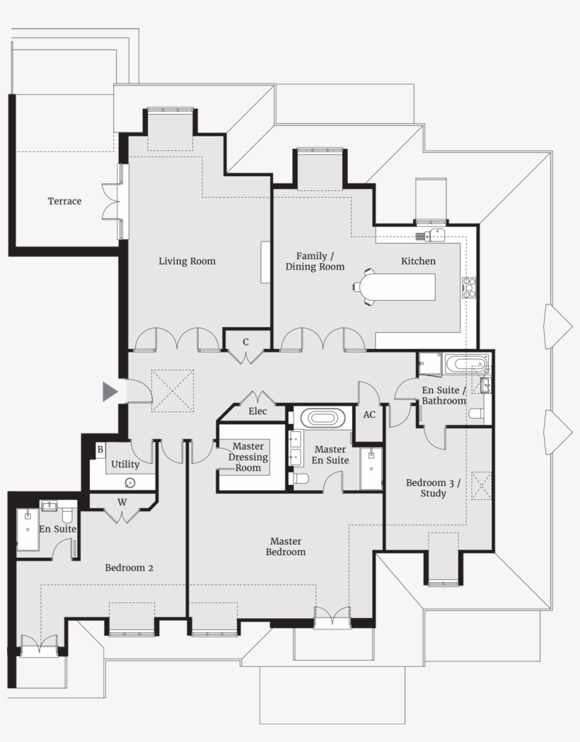 Woodlands Lodge Floor Plans Plot10 - Floor Plan, transparent png download