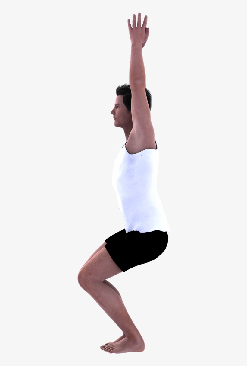 To Make The Air Squat More Challenging, Work Towards - Girl, transparent png download