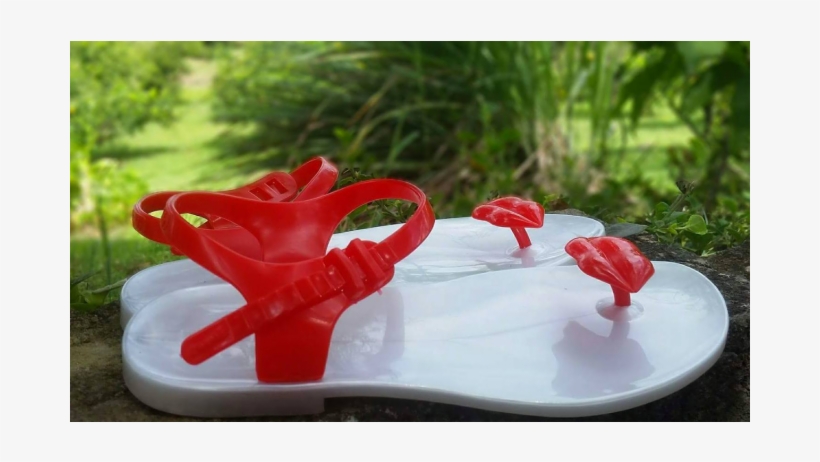 Besos Rouge & Blanc Nacré - Flip-flops, transparent png download