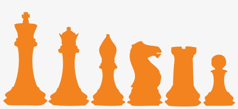 Chess Pieces Orange - Silhouette Chess Pieces Knight, transparent png download