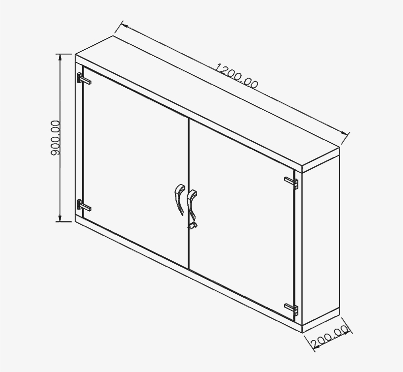 Double Door Toolbox - Shelf, transparent png download