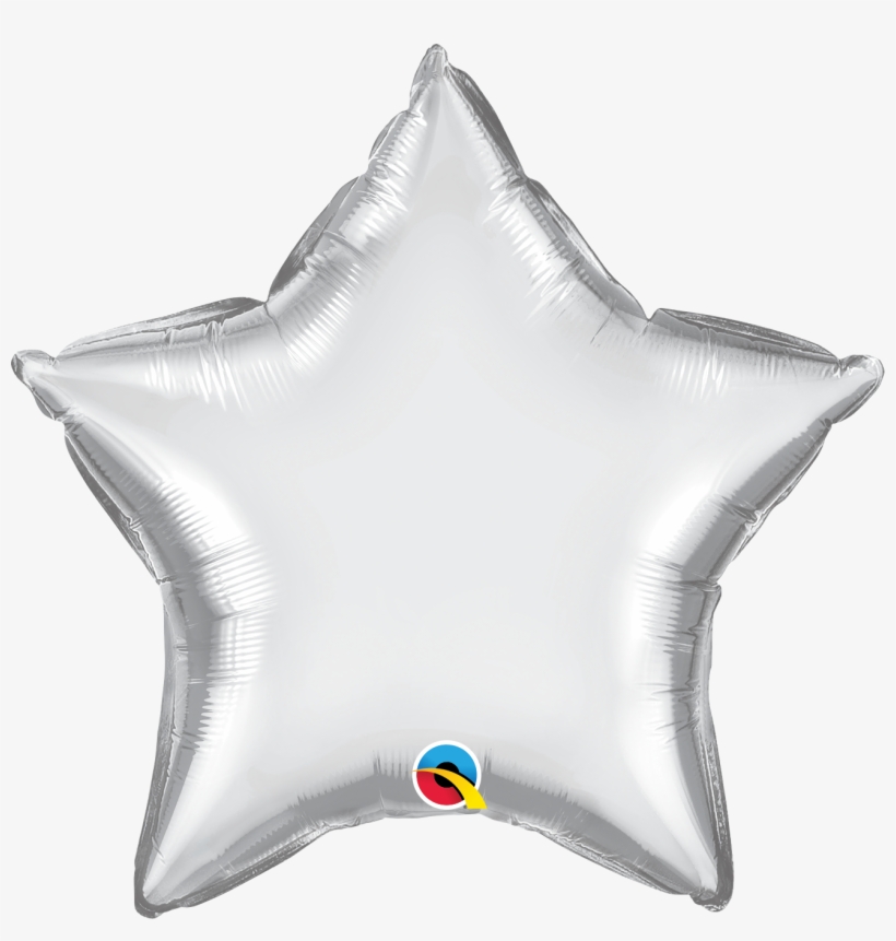 20" Star Qualatex Chrome™ Silver Foil Balloon - Throw Pillow, transparent png download